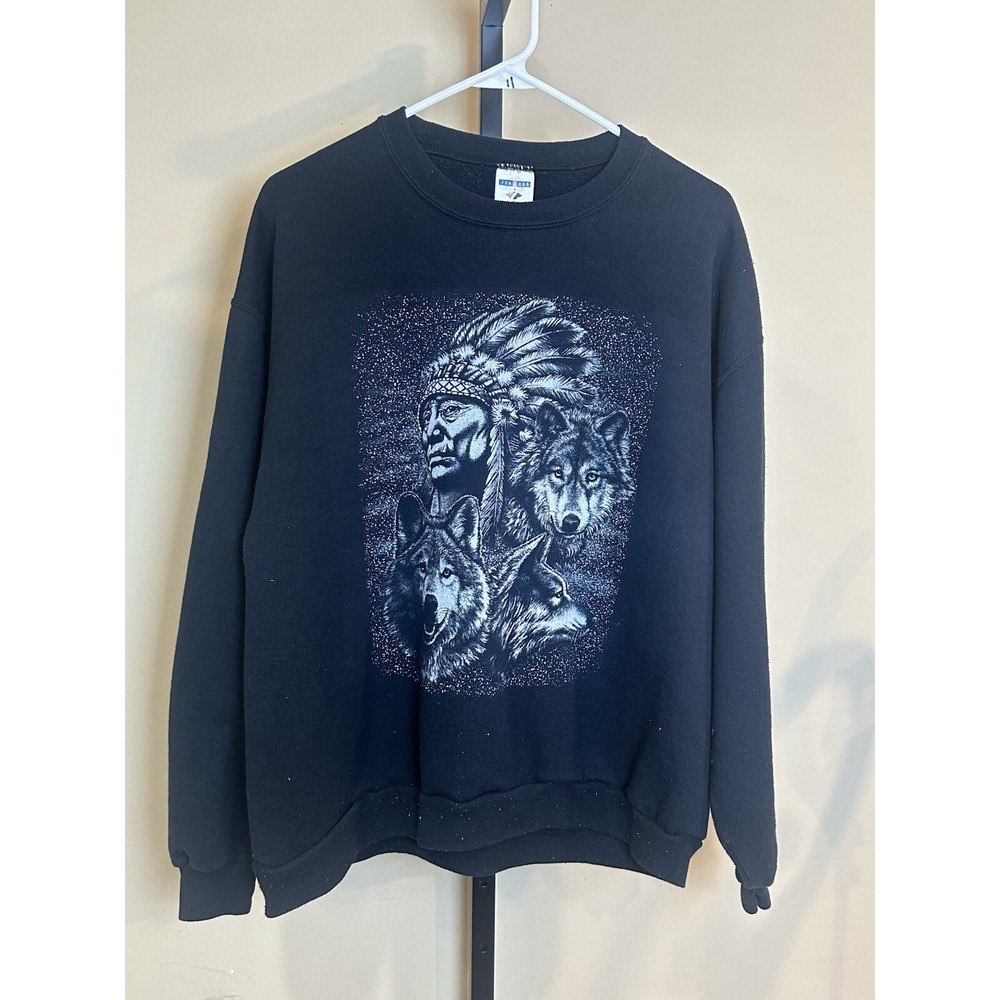 Vintage Jerzees Native‎ Warrior Sweater Size L